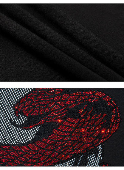 Reaper And Cobra Rhinestone TEE