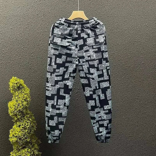 Geometric Camo Print Joggers