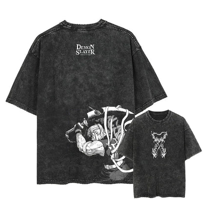 Demon Slayer Uzui Tengen Anime Vintage Washed Cotton T Shirt #Trending