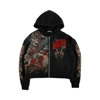 Goth Print Hoodies
