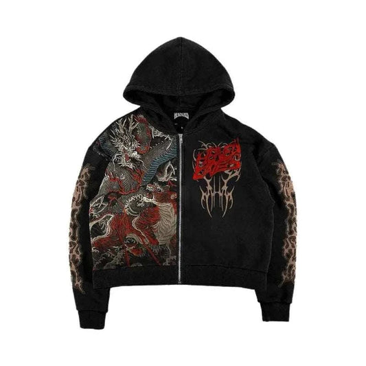 Goth Print Hoodies
