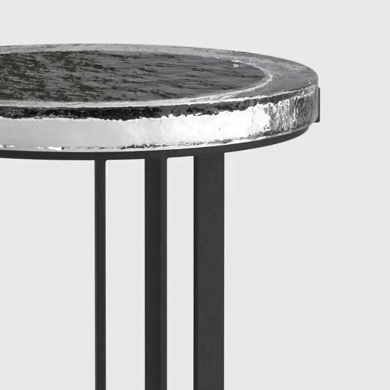 High quality handmade outdoor garden table with solar powered waterproof LED lights and iron acrylic construction