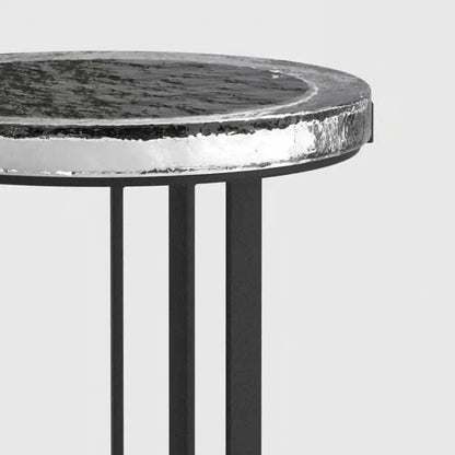 High quality handmade outdoor garden table with solar powered waterproof LED lights and iron acrylic construction
