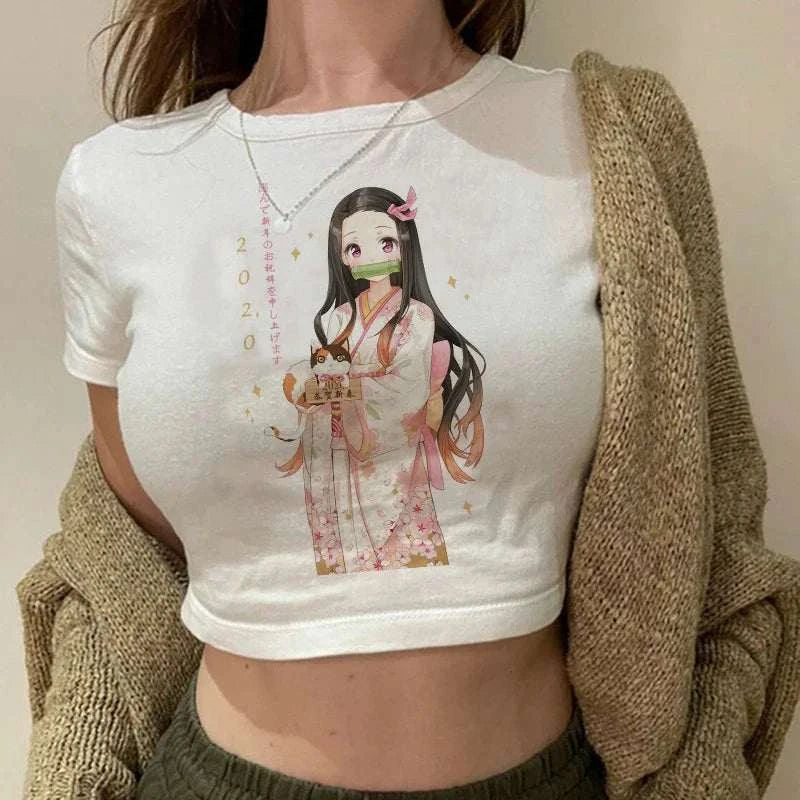 Y2K Demon Slayer Crop Top