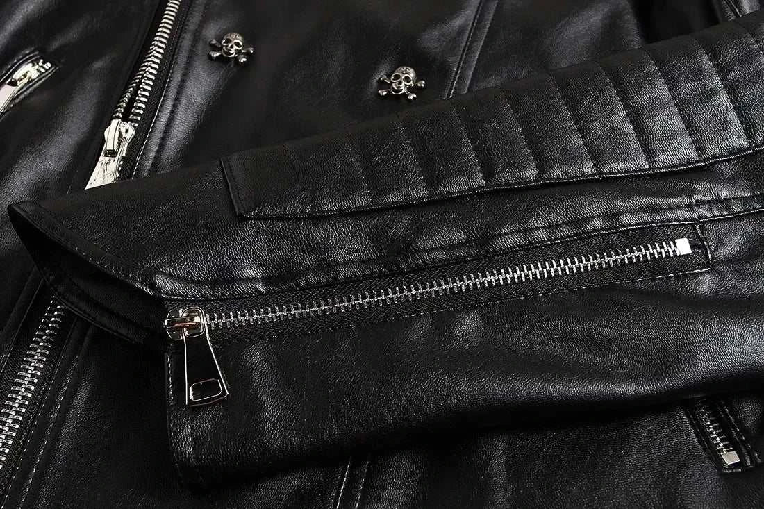 Fashion Mens Cari Biker Leather Jacket