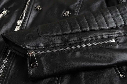 Fashion Mens Cari Biker Leather Jacket