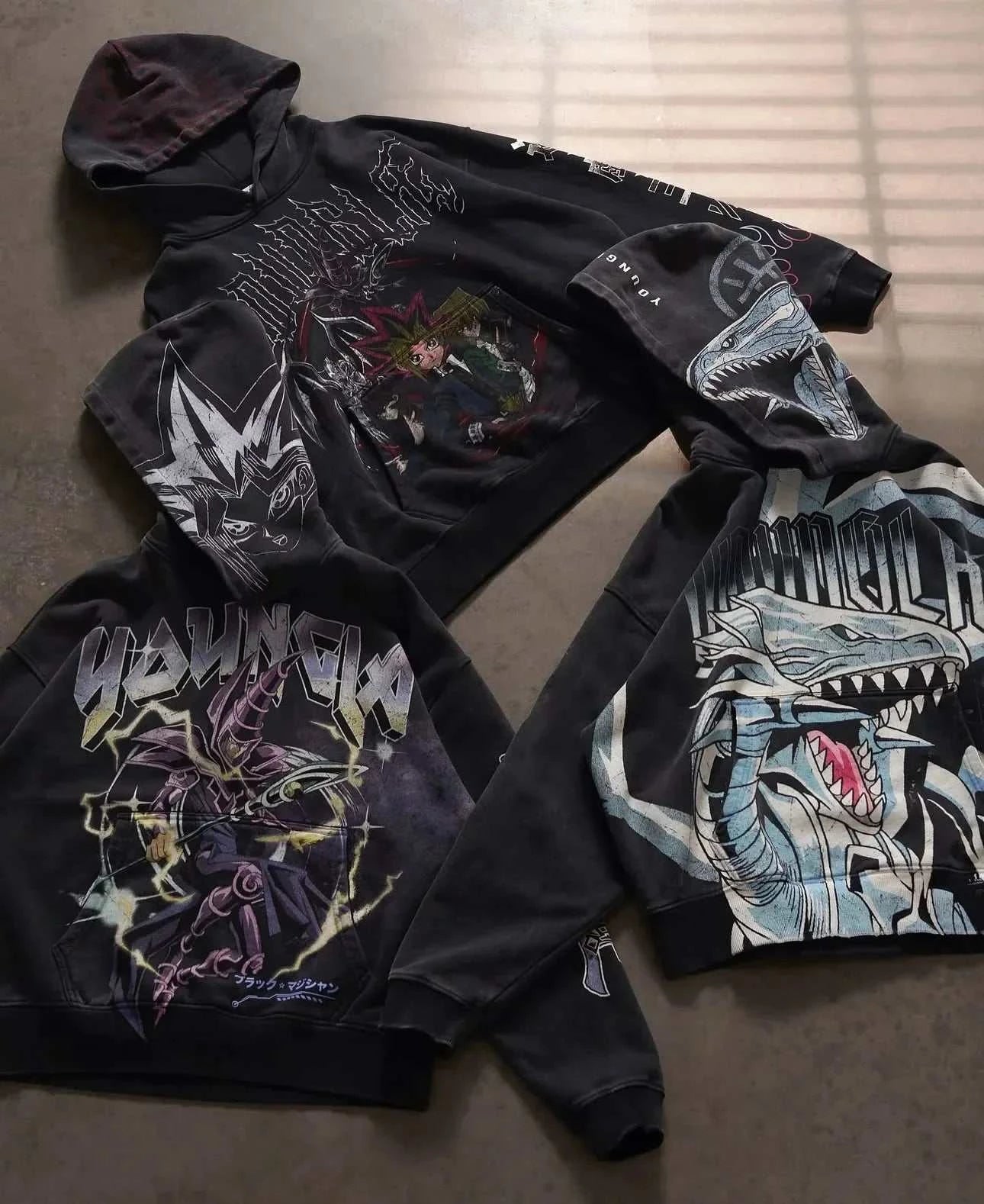 Y2K Yu-Gi-Oh Graphic Hoodies
