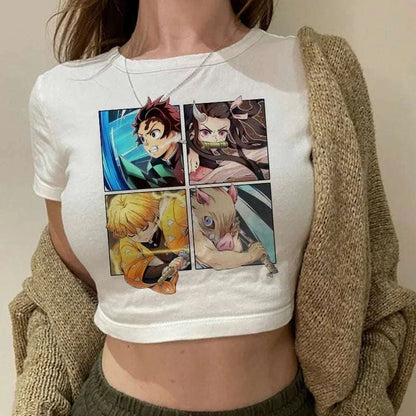 Y2K Demon Slayer Crop Top