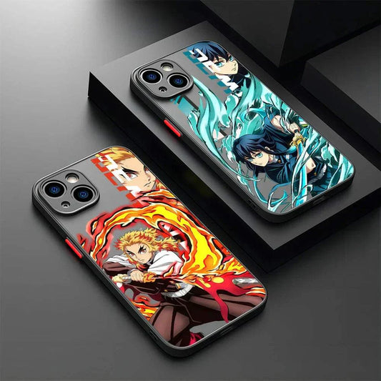 Demon Slayer Anime Phone Case For iPhones With Transparent Back Cover