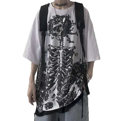 2025 Y2K Gothic Skull Graphic T Shirts