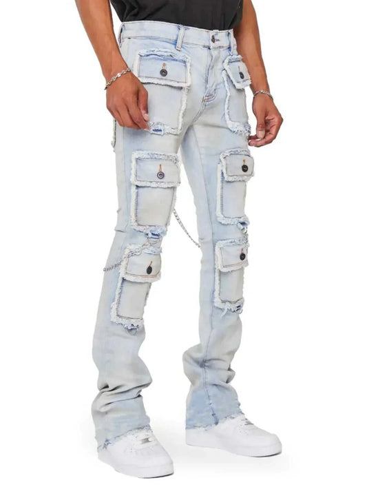 Y2K Multi Pockets Design Denim Cargo Pants