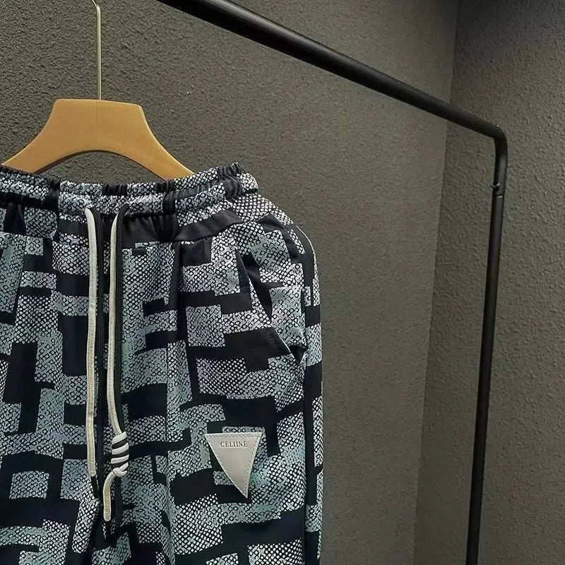 Geometric Camo Print Joggers