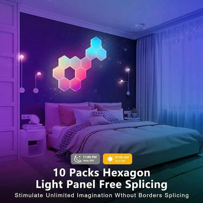 Streamer Gamer Hexagon LED buildable wall light with app, voice and remote control, six panels and smart home compatibility