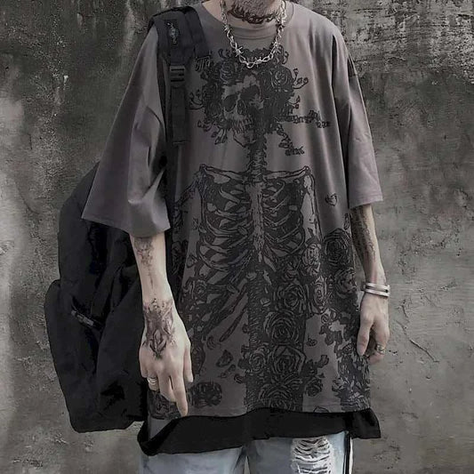 2025 Y2K Gothic Skull Graphic T Shirts