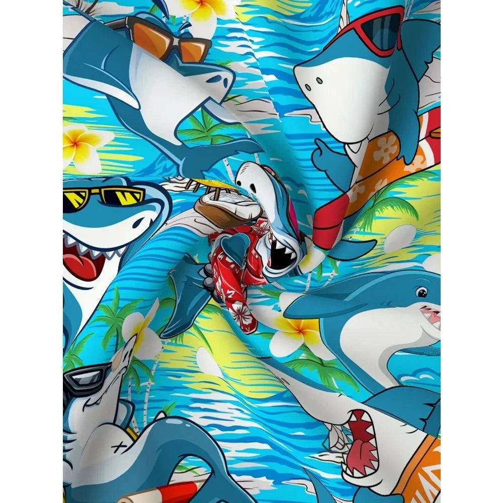 Hawaiian Shark Beach Shirt