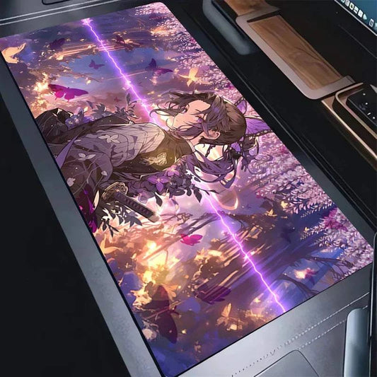 Demon Slayer PC Mouse Pad Purple Flower DeskMat XXL New Kochou Shinobu