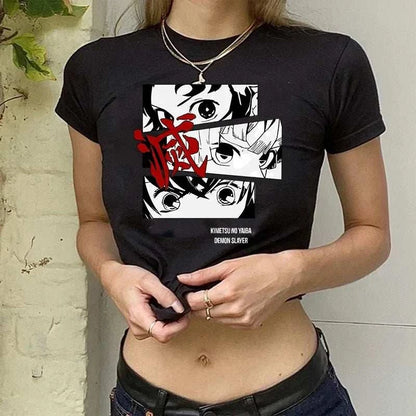 Y2K Demon Slayer Crop Top