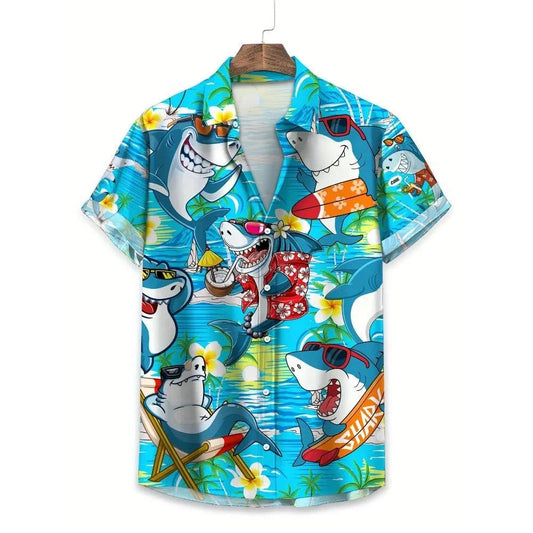 Hawaiian Shark Beach Shirt