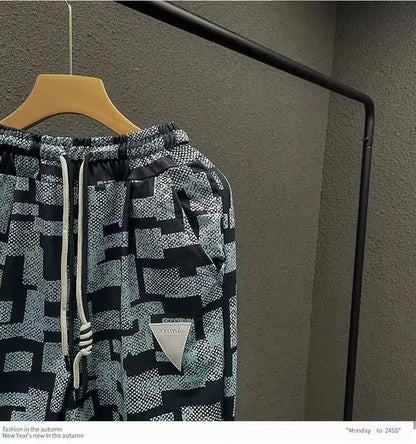 Geometric Camo Print Joggers