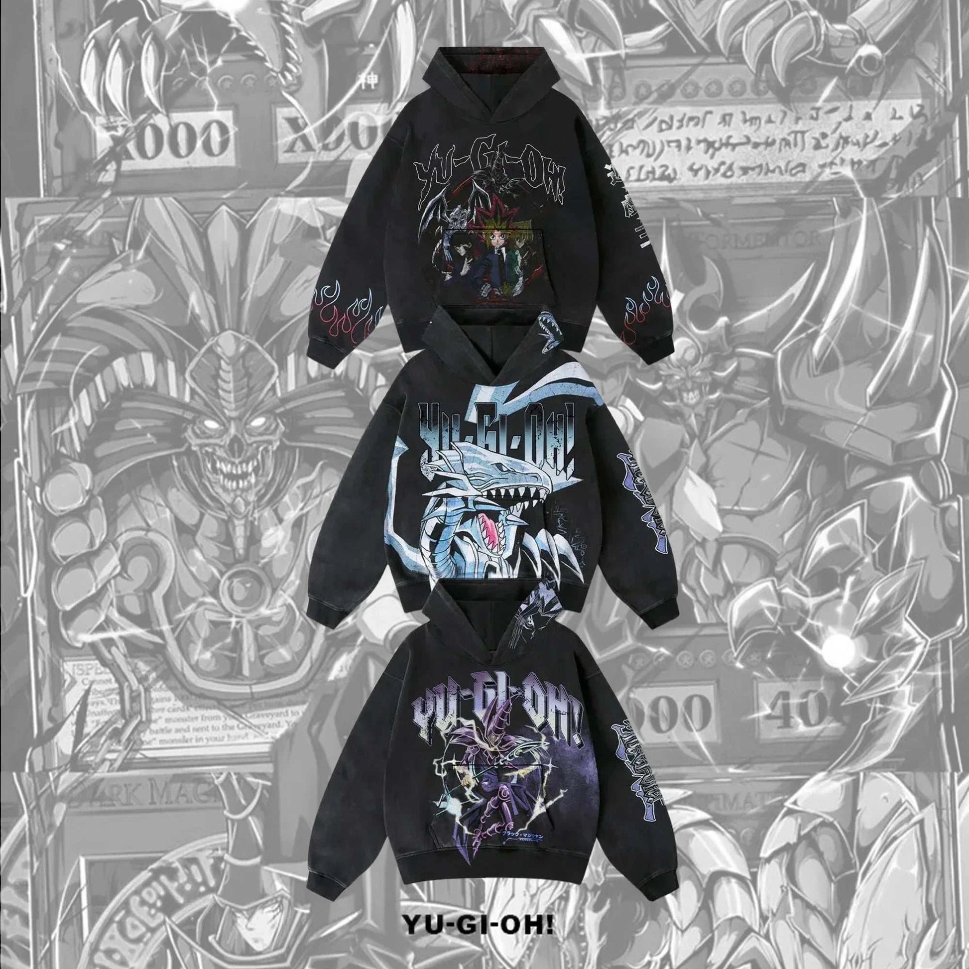 Y2K Yu-Gi-Oh Graphic Hoodies