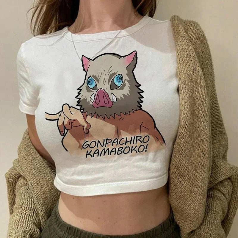 Y2K Demon Slayer Crop Top