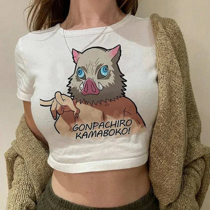Y2K Demon Slayer Crop Top