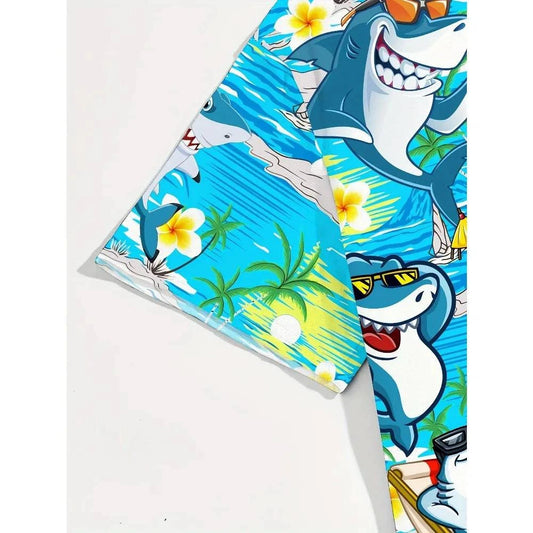 Hawaiian Shark Beach Shirt