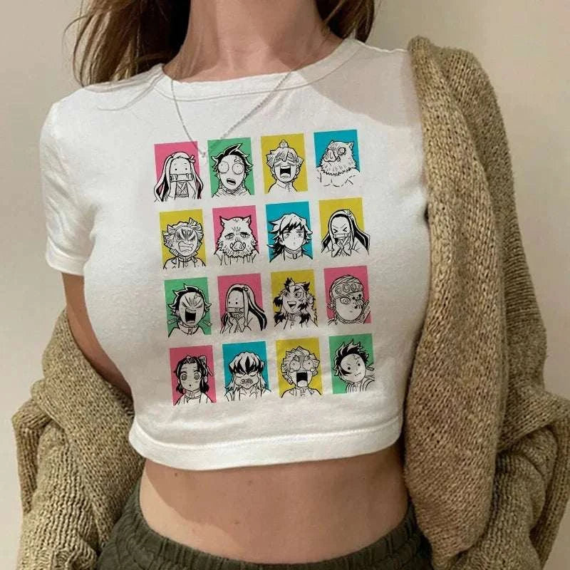 Y2K Demon Slayer Crop Top