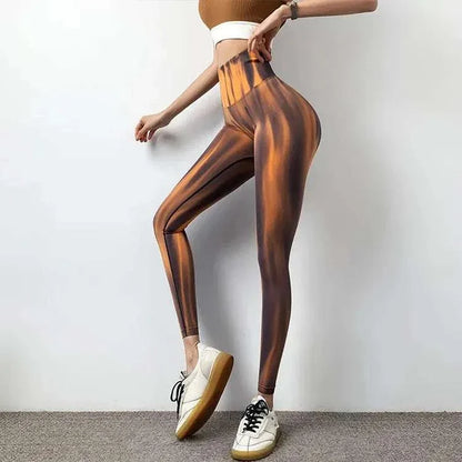 New Tie Dyed High Waist Gym Leggings With Super Butt Lift Technology