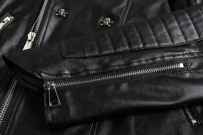 Fashion Mens Cari Biker Leather Jacket
