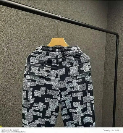 Geometric Camo Print Joggers