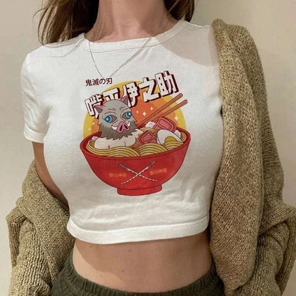 Y2K Demon Slayer Crop Top